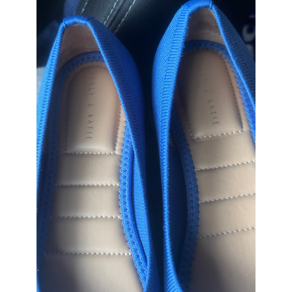 Kelly & Katie Sasha Royal Blue Knit Ballet Flats Bow Detail Size 9M - Picture 2 of 5
